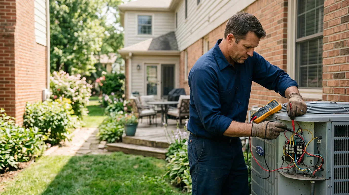 HVAC technician working near Manchester, MA